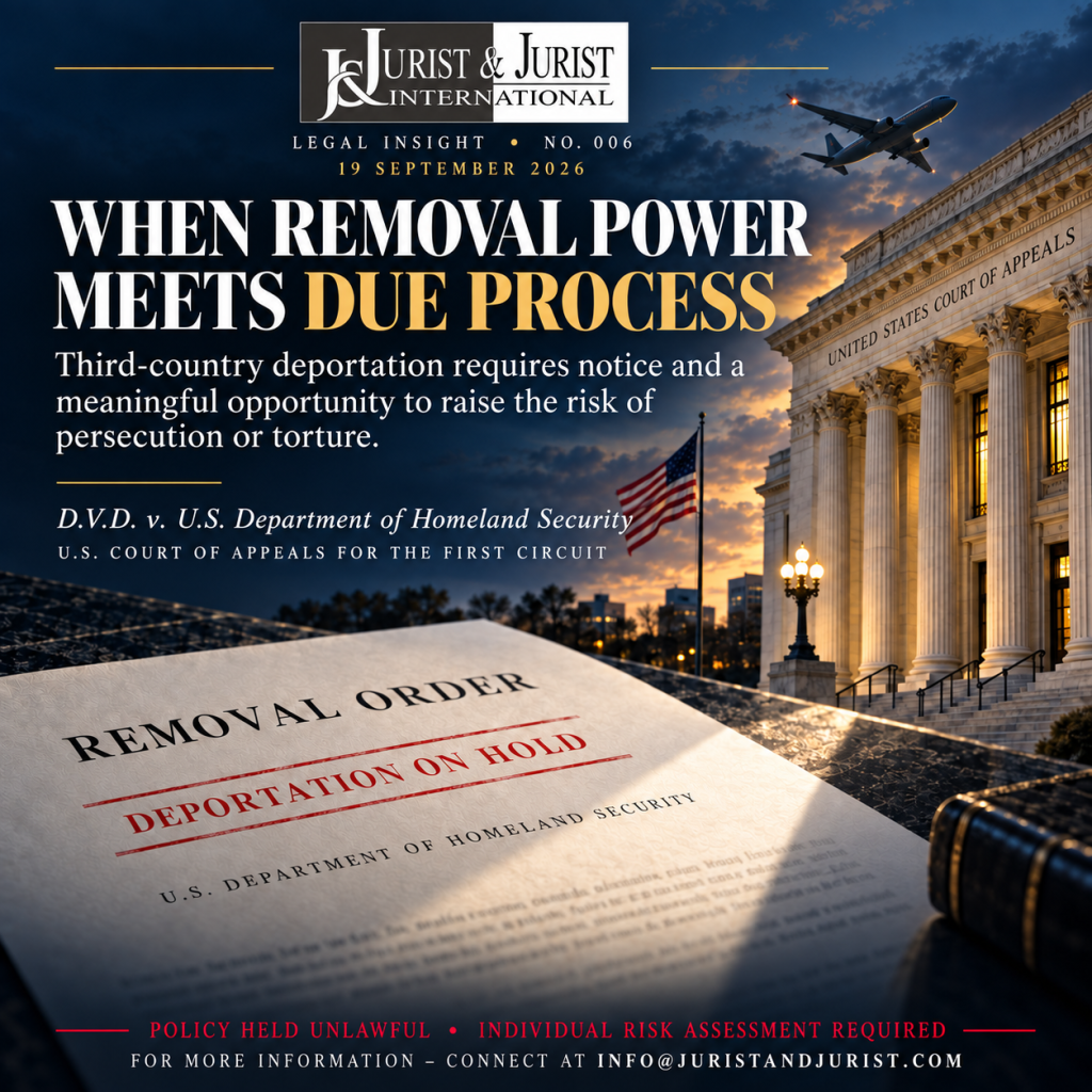 U.S. Appeals Court Rejects Rapid Third-Country Deportation Policy: Due Process Before Removal