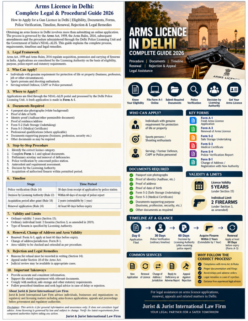ARMS LICENCE IN DELHI Complete Legal & Procedural Guide 2026